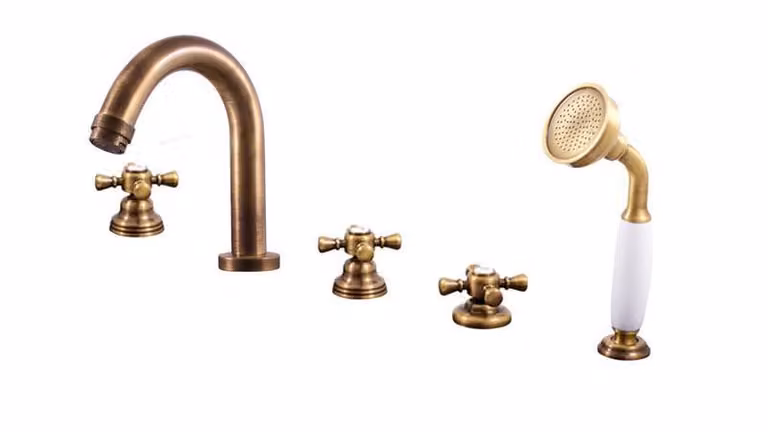 Slezák-RAV Rubinetto per vasca da bagno MORAVA OLD BRASS MK362PSM Colore: old brass, Dimensione: 3/8''