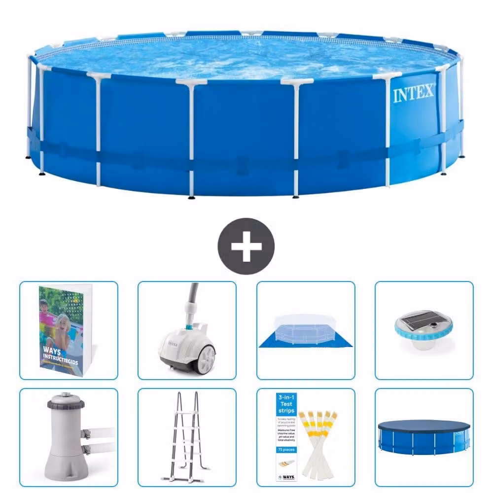 Piscina autoportante rettangolare - 457x122 cm - 7 pezzi - Modello S552