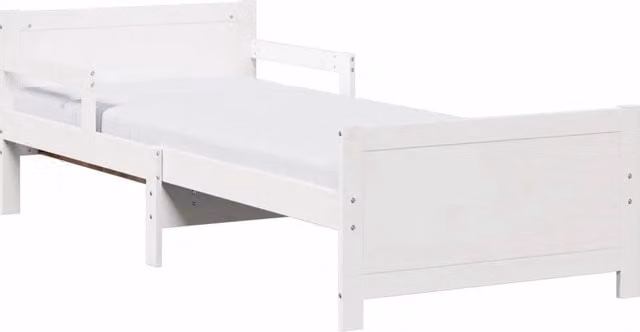 Letto singolo | Letto per adulti | Struttura letta con materasso estensibile Bianco 80 x 200 cm