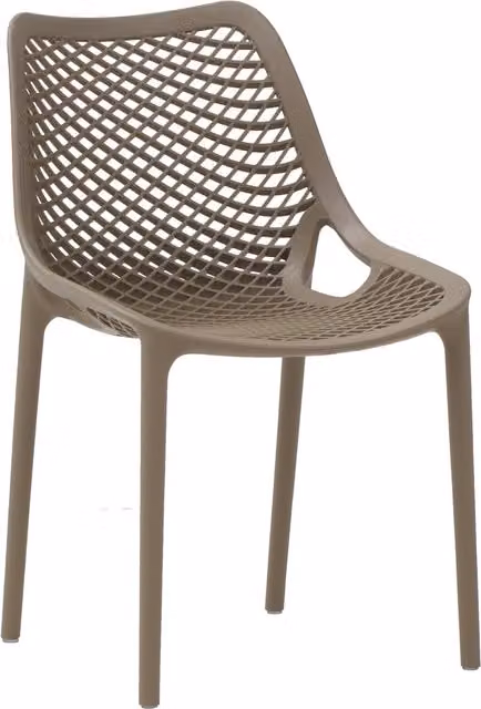 Set di 4 sedie design impilabili Mobili 2G in polipropilene e fibra di vetro beige L/P/H: 50 x 60 x 82 cm