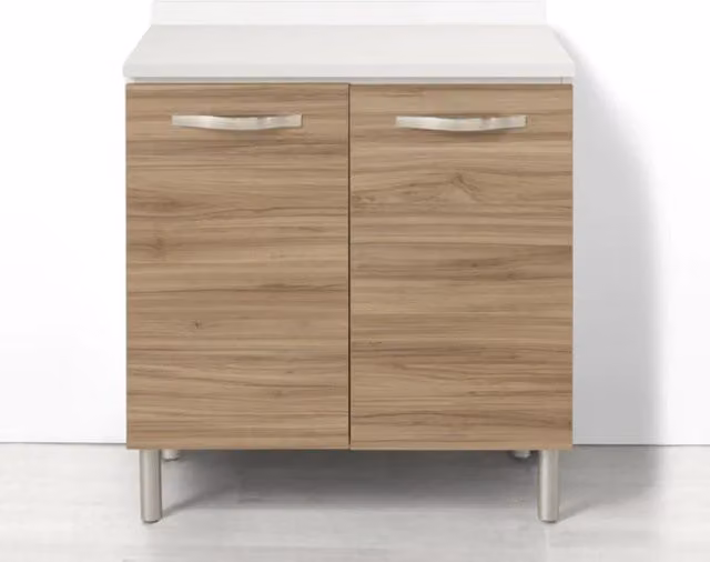 Base per cucina componibile Redokasa con 2 ante, larghezza: 80 cm, colore bianco o marrone