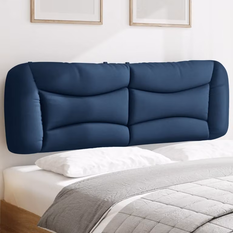 Cuscino Testiera vidaXL Hvar Blu in Tessuto, Larghezza: 160 cm