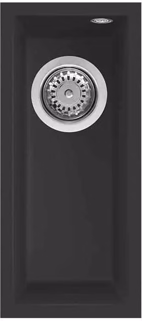 Lavello Elleci Incasso 1 vasca 20x44 Quadra 50 Sottotop Keratek Plus Nero Black Assoluto LKQ05086BSO