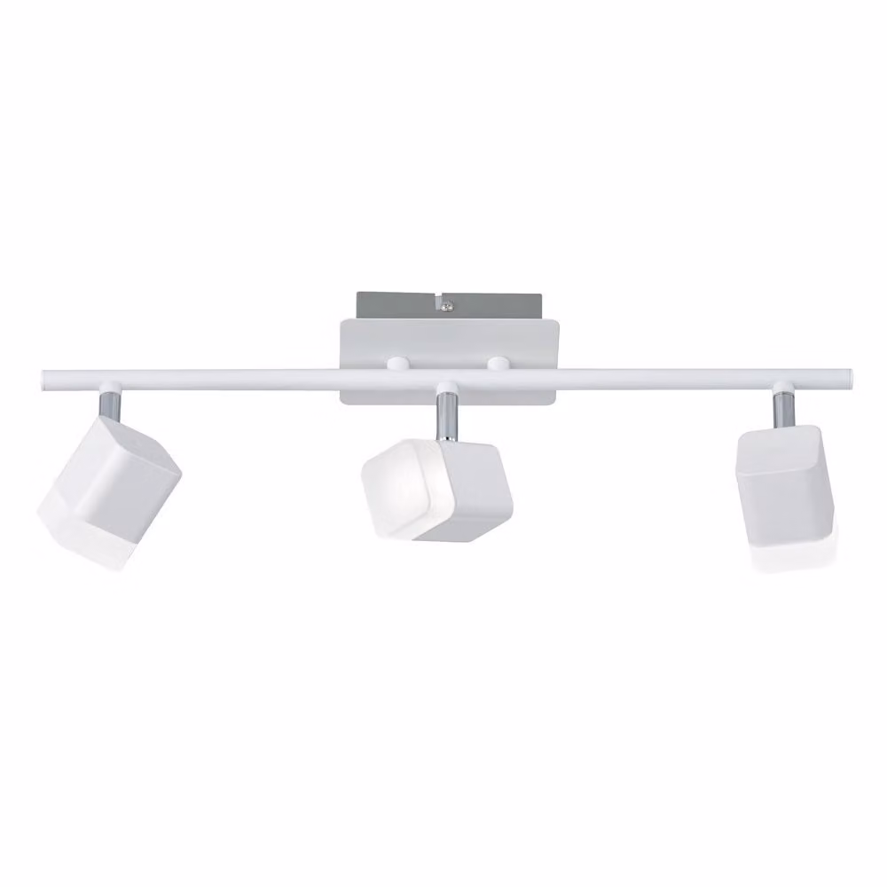 Plafoniera LED - bianca - 3 luci - L 48 cm