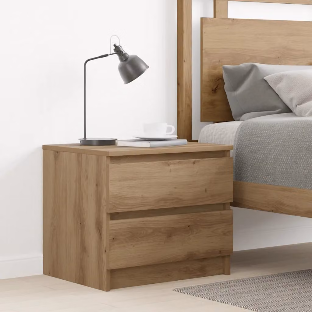 Comodino in legno stile industriale vidaXL colore marrone L: 50 cm, P: 40 cm, H: 43,5 cm