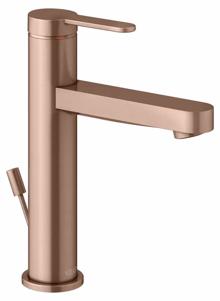 KEUCO IXMO Flat Mitigeur monocommandé pour lavabo 130, avec vidage à tirette, saillie 124mm, 59501293001, 59501293001