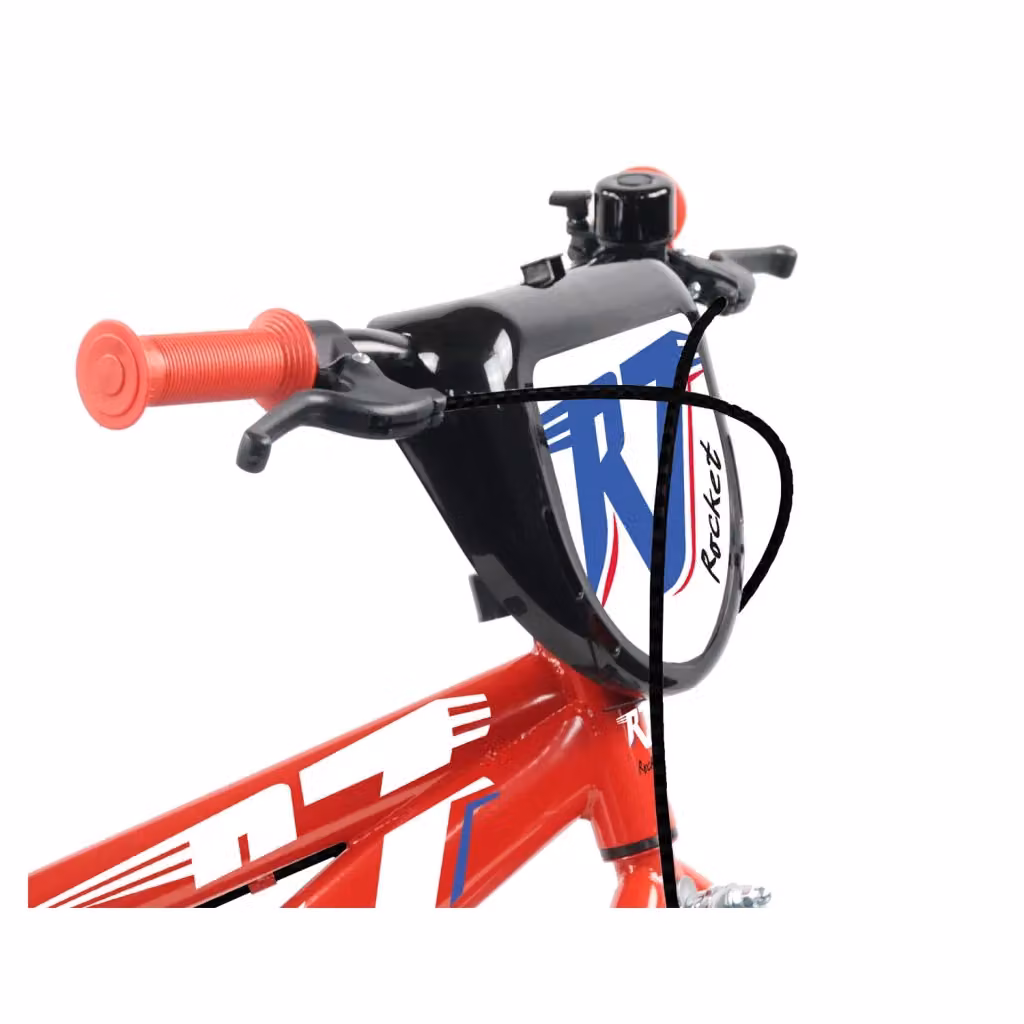 Bicicletta per bambini Rocket Giordanoshop con freni caliper e stabilizzatori in acciaio Hi-Ten, colore rosso – 2