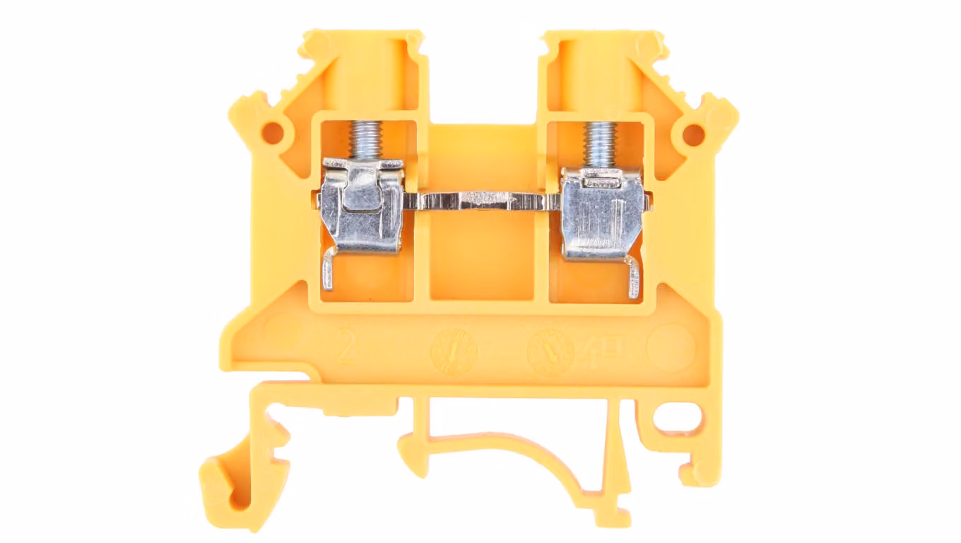 morsetto a 2 fili 4mm2 giallo NUOVO ZSG 1-4,0Nz 11321314