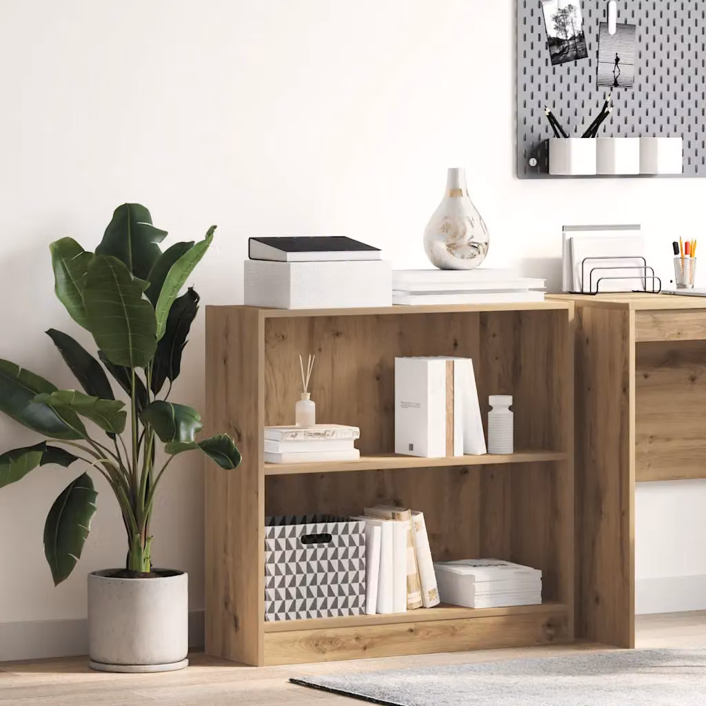 Libreria moderna da parete vidaXL in legno marrone L: 80 cm, P: 24 cm, H: 76 cm