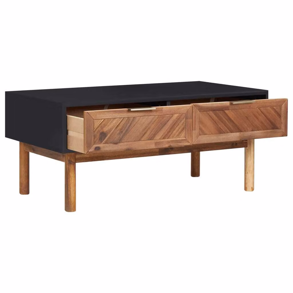 Tavolino da Salotto 90x50x40 cm Legno Massello di Acacia e MDF