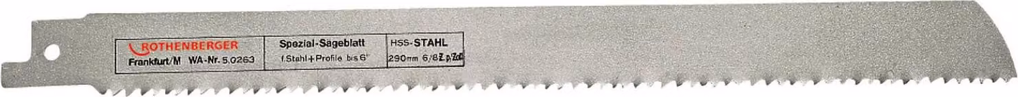 Lama per tubi speciale Rothenberger, 290x25x1,6