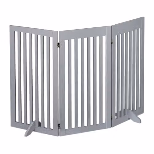 Barriera di sicurezza estensibile per animali 92 x 51 x 2 cm protezione scale camino in MDF grigio 13_0010898