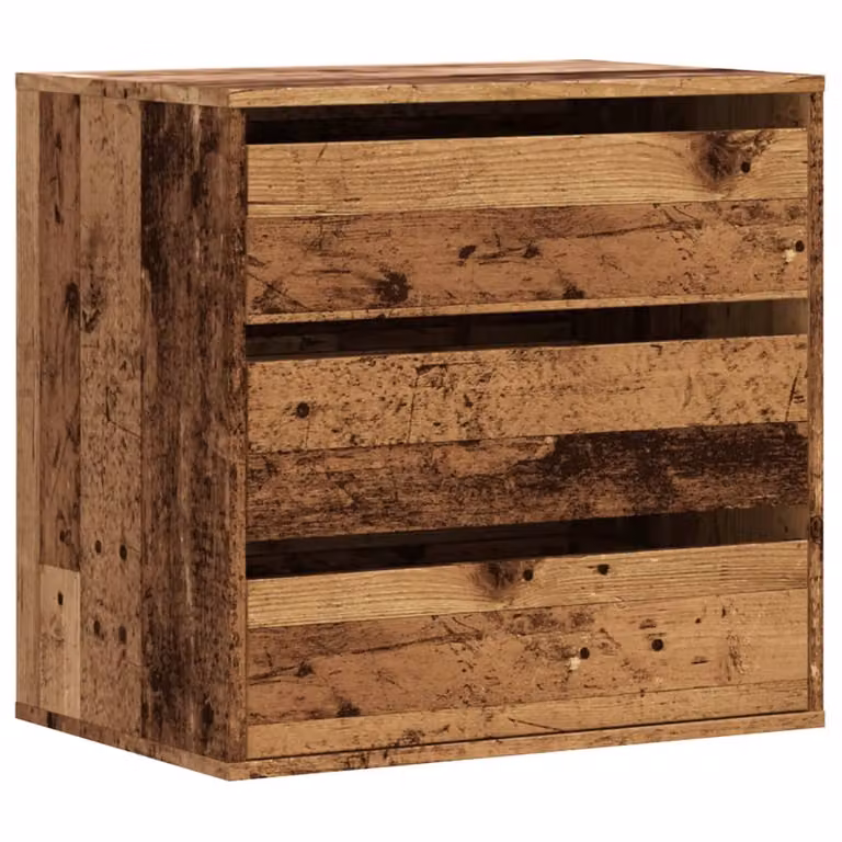 Cassettiera Angolare Legno Antico 60x41x58 cm Legno Multistrato