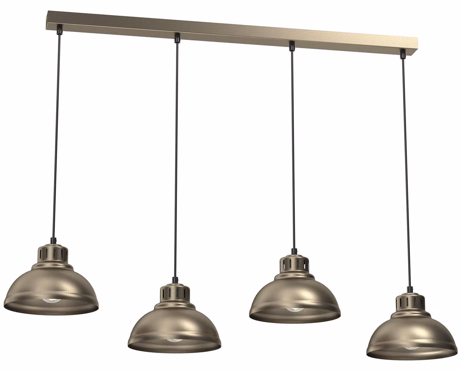 Lampada a sospensione Sven in titanio oro-nero 4xE27x15W metallo, dimensioni: 110x105x21 cm, IP20, Luminex