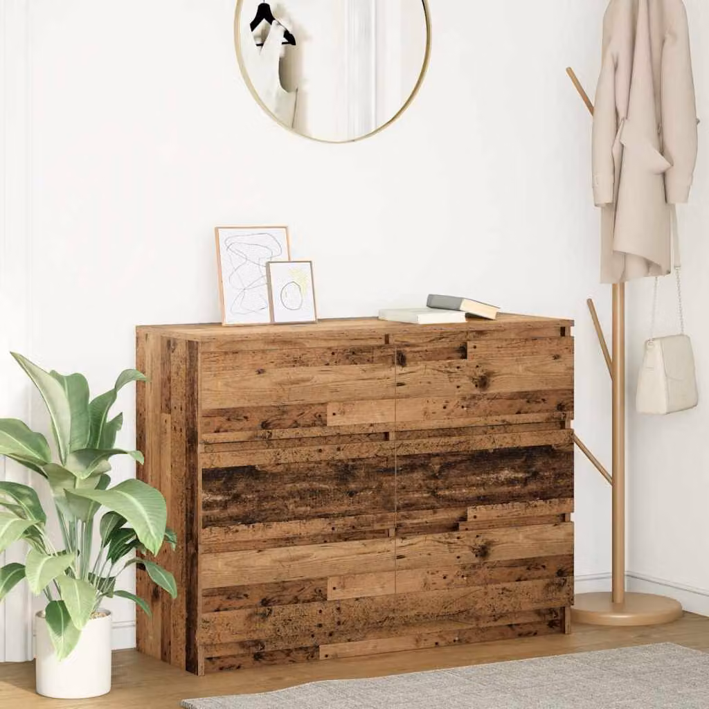 Credenza vidaXL in legno multistrato color marrone, stile minimalista, L 100 x P 35 x H 76 cm