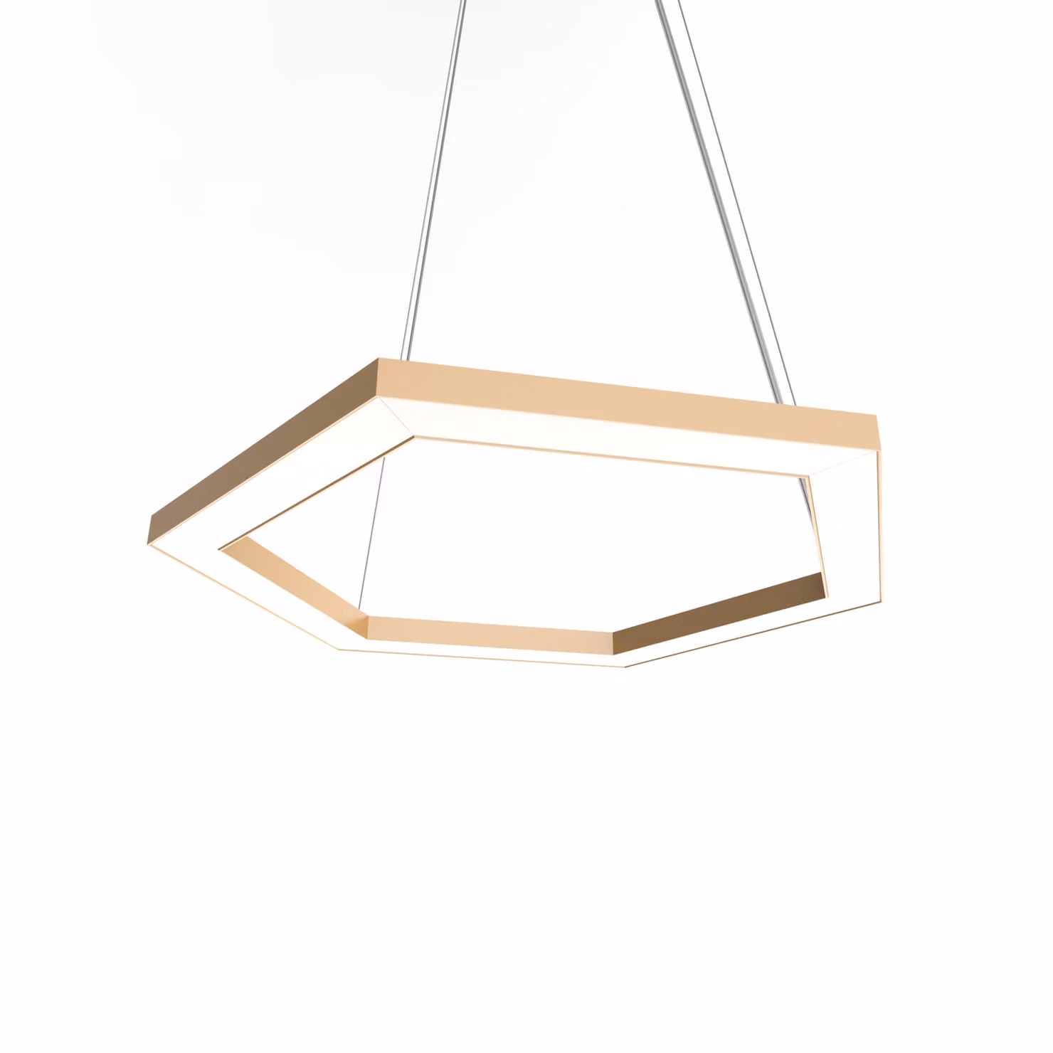 Lampada A Sospensione Esagono D40 Monocolore Opaca