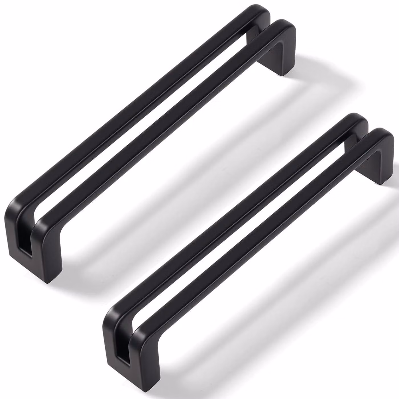 Elzusha - Set di 6 maniglie nere da 160 mm per mobili da cucina