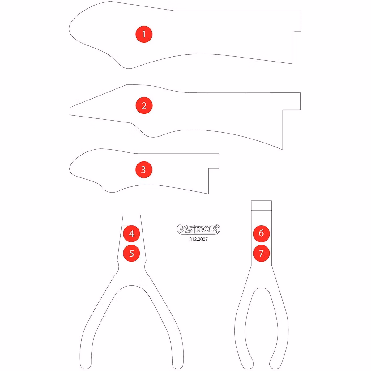 KS TOOLS Inserto in schiuma vuoto per 812.0007 - 812.0007-97