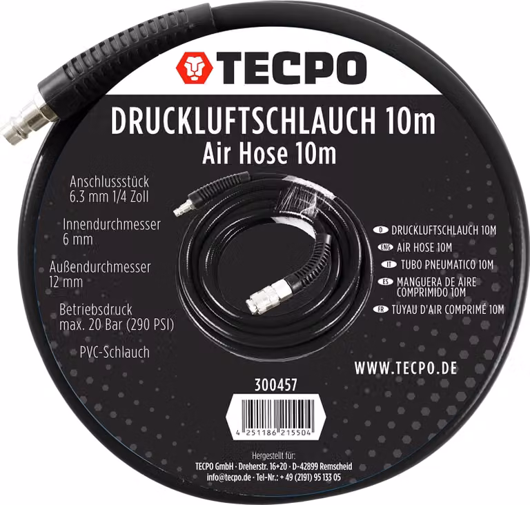 Tubo per aria compressa TECPO 10 m