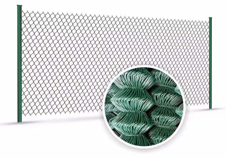 Recinzione in rete metallica verde, filo zincato, 125 cm x 10 metri