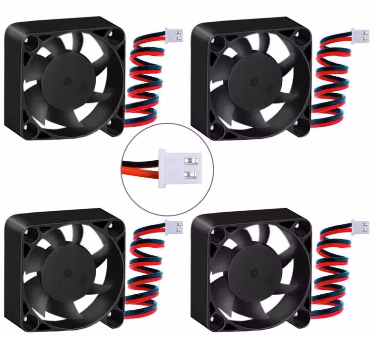 4 ventole per stampante 3D, 12 V, 0,08 A, dimensioni 40 x 40 x 10 mm, con cavo da 28 cm