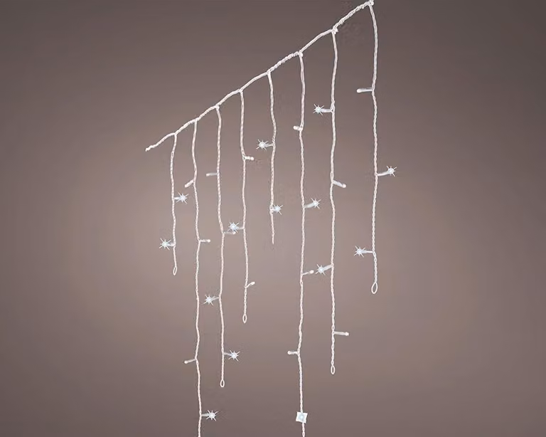 Ghirlanda luminosa a LED, 240 LED, multifunzionale, bianco freddo, per esterni, 5,8 m