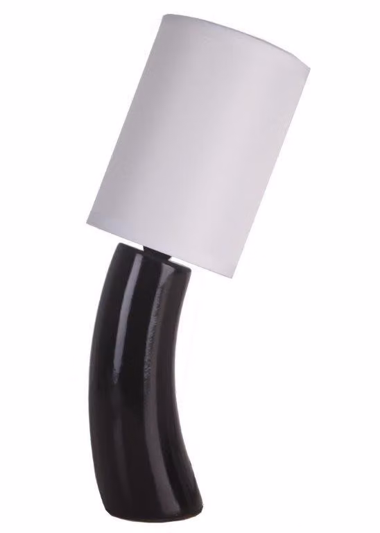 Lampada da comodino in Vetroceramica con paralume, modello 2978, colore nero
