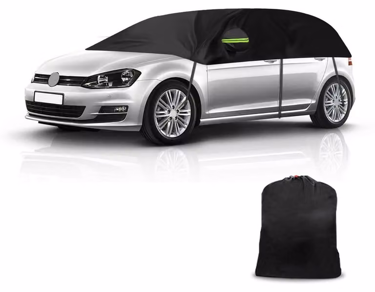 Copertura parziale per auto, impermeabile, per VW Golf MK5-MK8, dal 2004 al 2024, colore nero