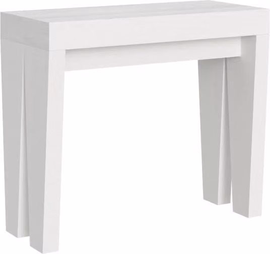 Consolle Allungabile 90-196x42x77 cm in Nobilitato Bianco