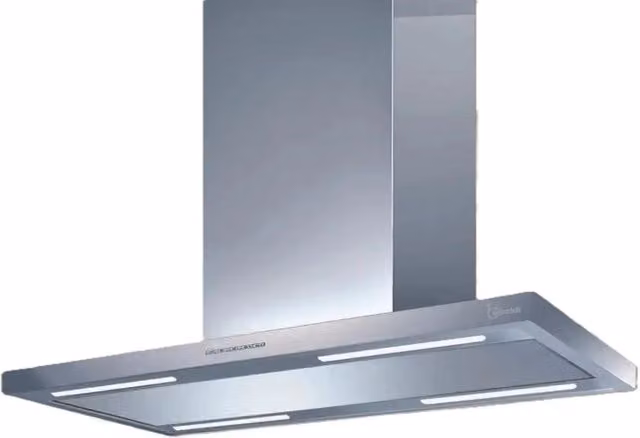 Cappa da isola Baraldi Lea Dry Drop in acciaio inox color argento con portata 900 m3/h, L: 90 cm, P: 60 cm