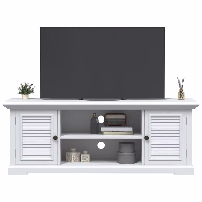 vidaXL Mobile Porta TV Bianco 110x30x41 cm in Legno Multistrato