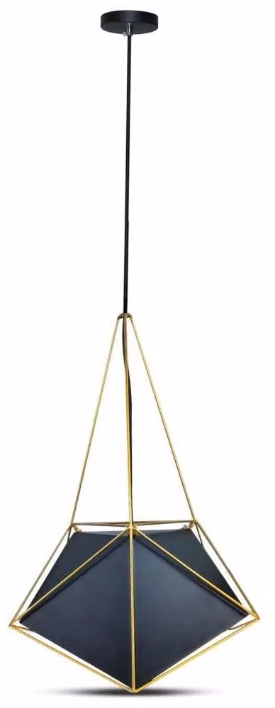 Lampada a sospensione nera e oro E27, lampada a sospensione moderna per tavolo da pranzo V-TAC
