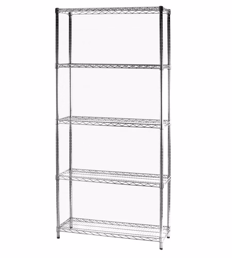 Scaffale metallico Archimede Serena Group con 5 ripiani regolabili L/P/H: 91 x 36 x 200 cm