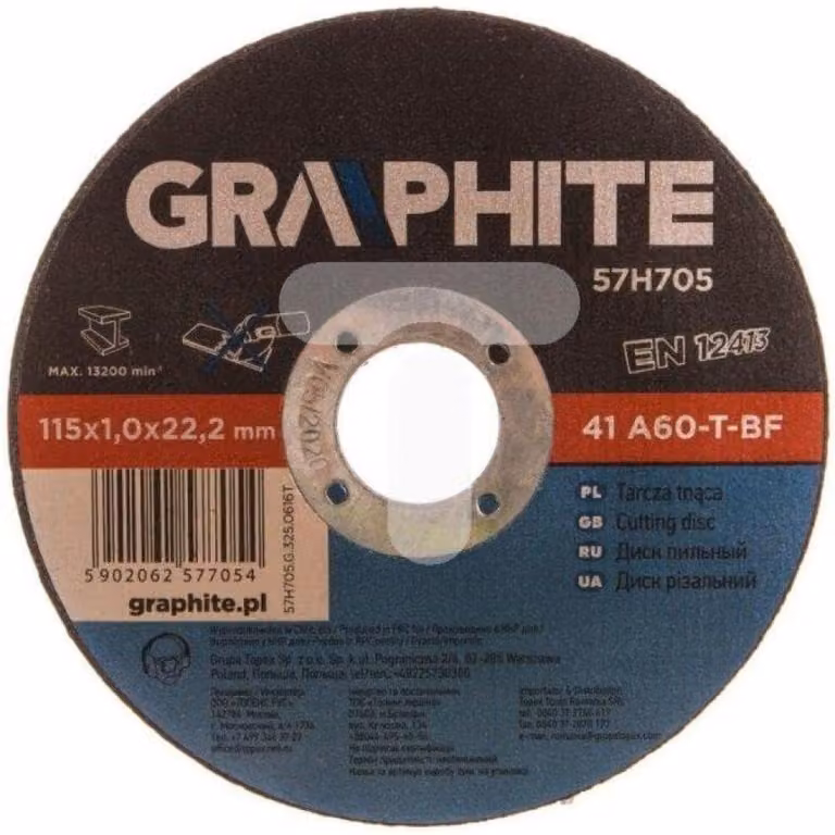 GRAPHITE Mola per metallo 115 x 1,0 x 22,2 mm, 41 A60-T-BF