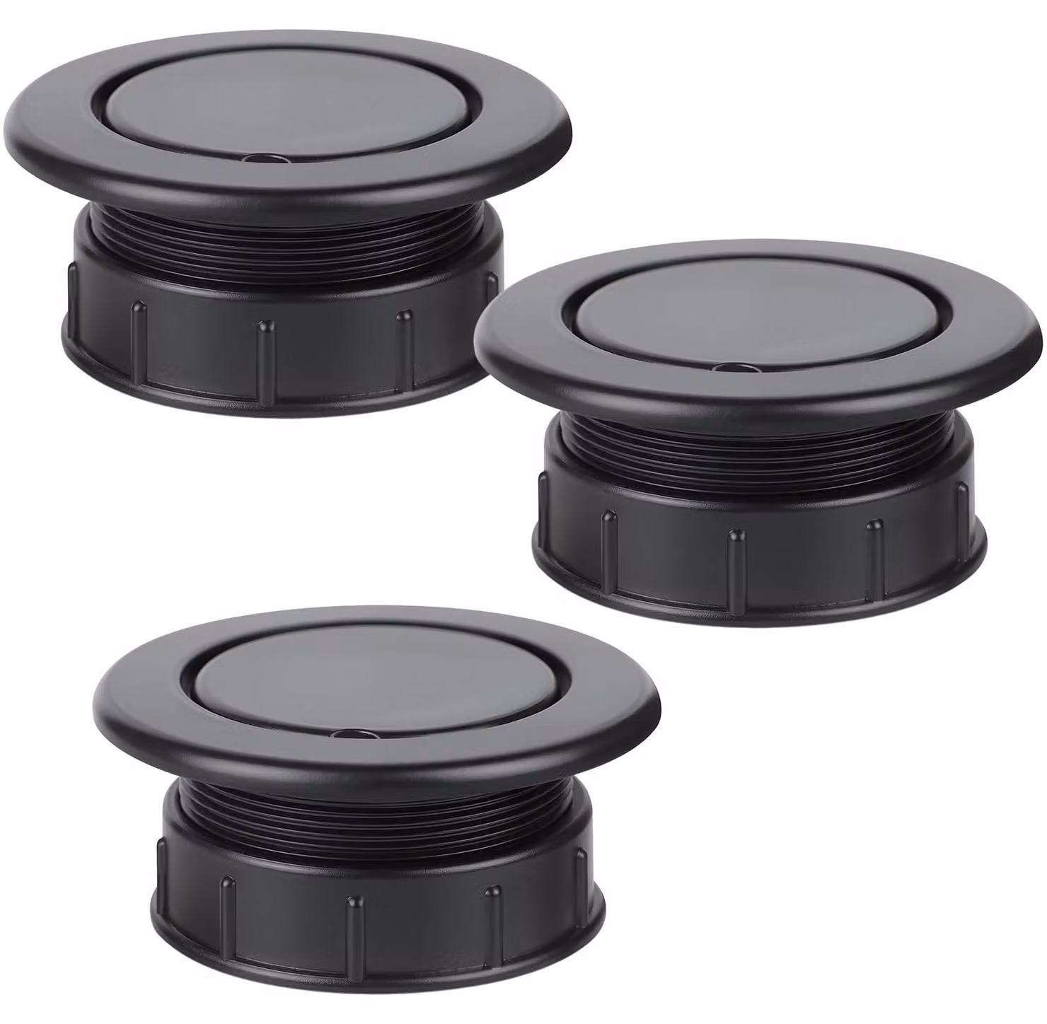 Tappi per fori di schermi da tavolo, set da 3, connettori di ricambio, colore nero, 4,1 cm