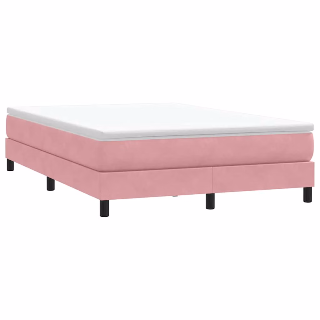 vidaXL Giroletto a Molle in Velluto Rosa L: 163 cm, P: 213 cm