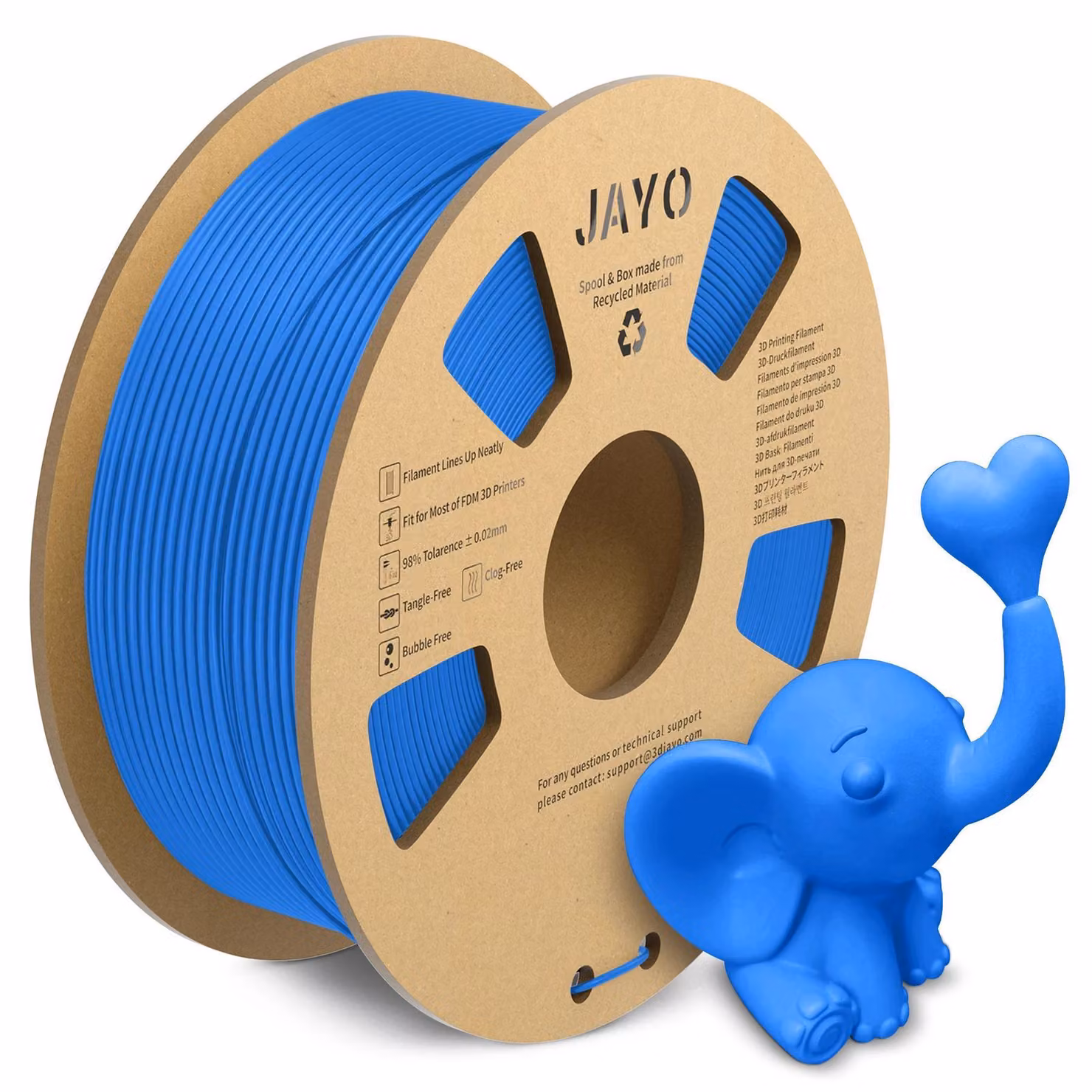Filamento per stampa 3D, materiale PLA, superficie liscia opaca, PLA MATTE blu