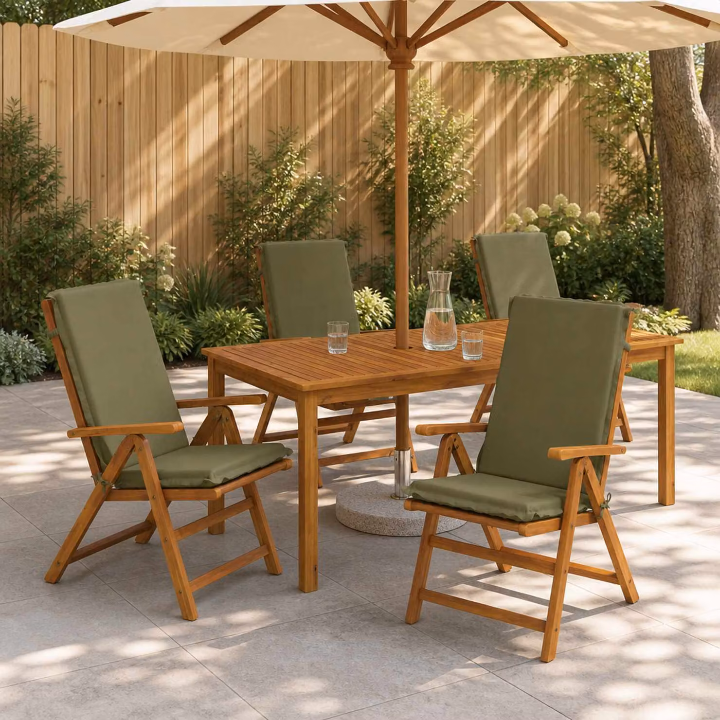 vidaXL Cuscino per sedia a schienale alto GEMERT 4 pz 100% Poliestere