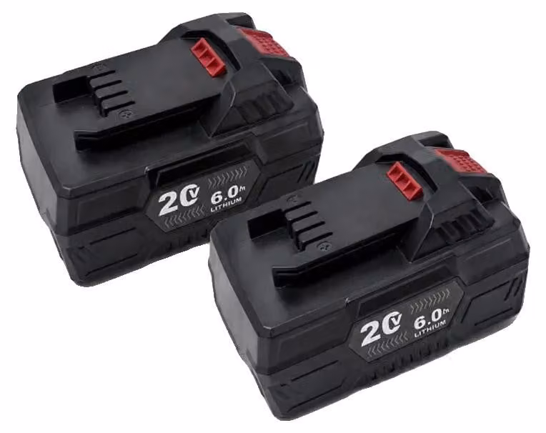Batteria per utensili elettrici, capacità 6000mAh, compatibilità 20V, confezione da 6 pezzi