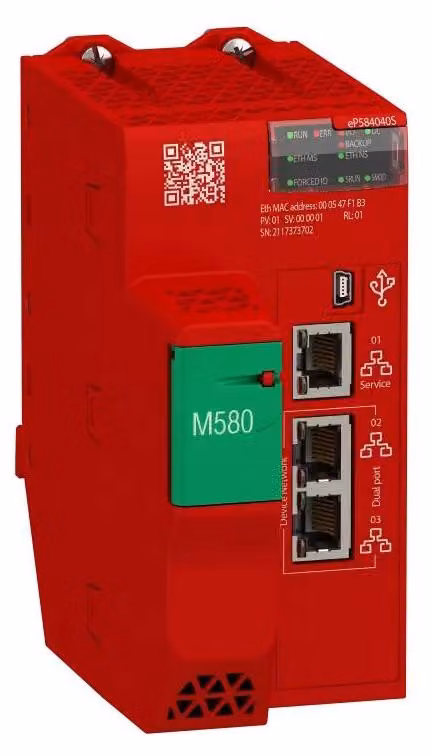 Modulo CPU di sicurezza Schneider Electric Modicon M580S, 4040 Livello 4 DIO+RIO, 16 MB, 61 dispositivi Eth- + 64 CIP-Safety, 16 rack I/O remoti (X80 + Quantum) BMEP584040S