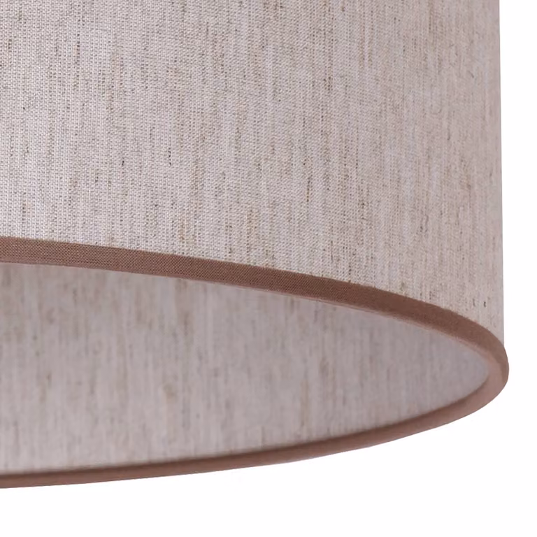 Paralume Roller ecru/beige Ø 40 cm, altezza 22 cm Duolla, Crema / Ambra, Tessuto / Stoffa / Seta