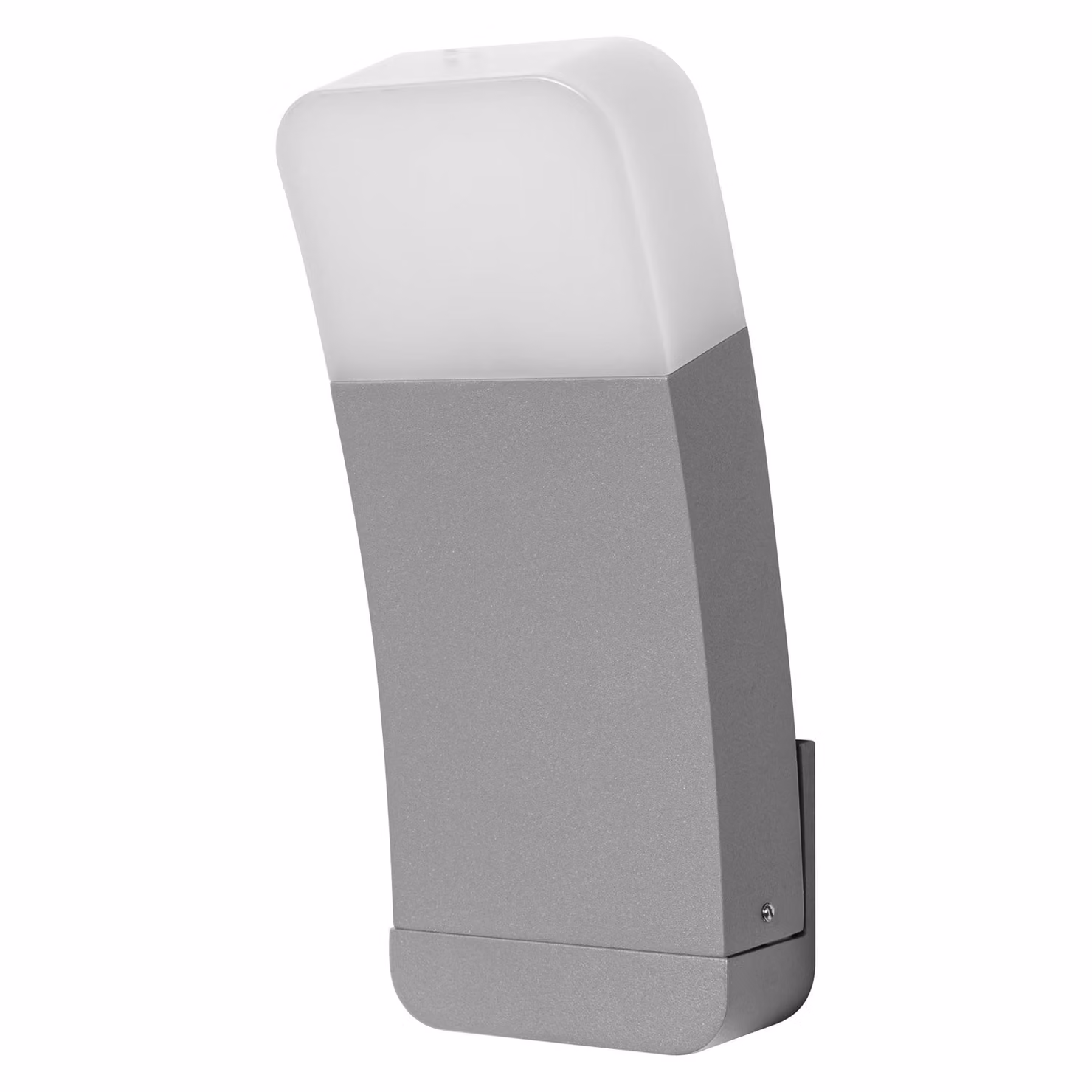 LEDVANCE Luce da esterno a LED intelligente per la parete con tecnologia WiFi, luce da esterno, colore RGB modificabile, colore argento. Alluminio, compatibile con Google e Alexa Voice Control, SMART+ WIFI CURVE WALL