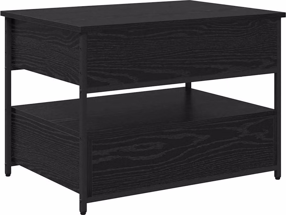 Tavolino da salotto con cassetto Rovere Nero 70 x 50 x 54.5 cm