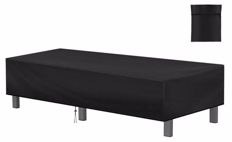Copertura per sedia da giardino, dimensioni 200x70x30 cm, realizzata in tessuto Oxford, impermeabile, con protezione UV e resistente al vento
