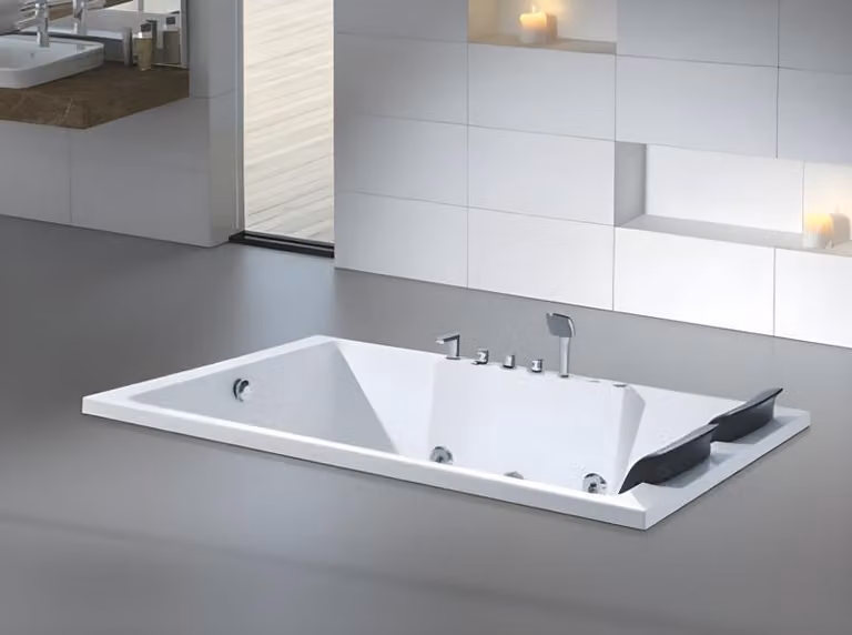 Whirlpool Massagebadewanne Spa-Bad Sprudelbad Einbaubadewanne 180x120 cm