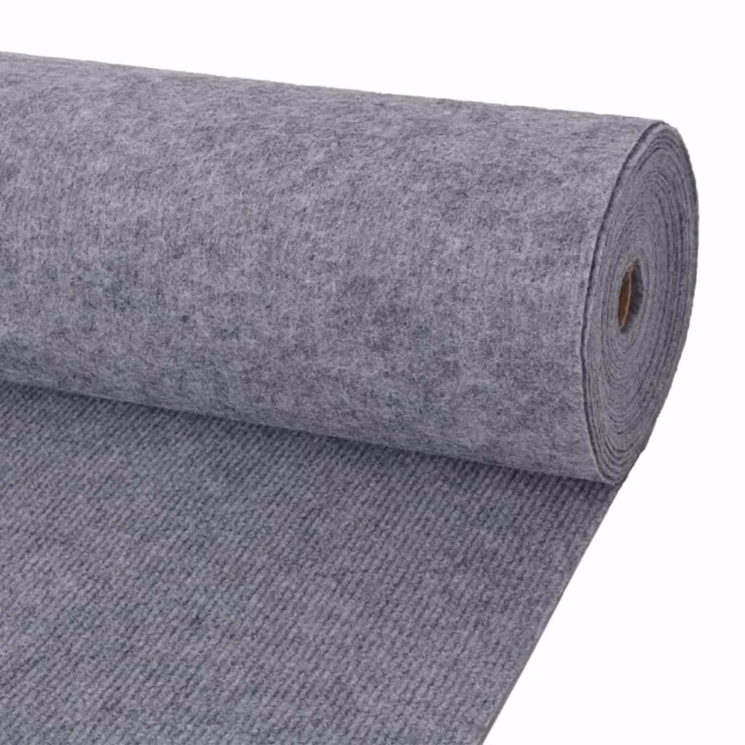 Tappeto moderno a strisce vidaXL grigio in poliestere, L: 120 cm, P: 20 m