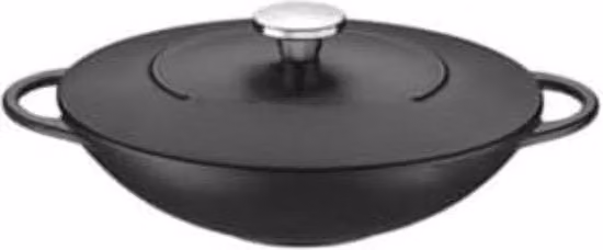 Wok 32 CM con Coperchio - Wok con Coperchio - Wok Induzione
