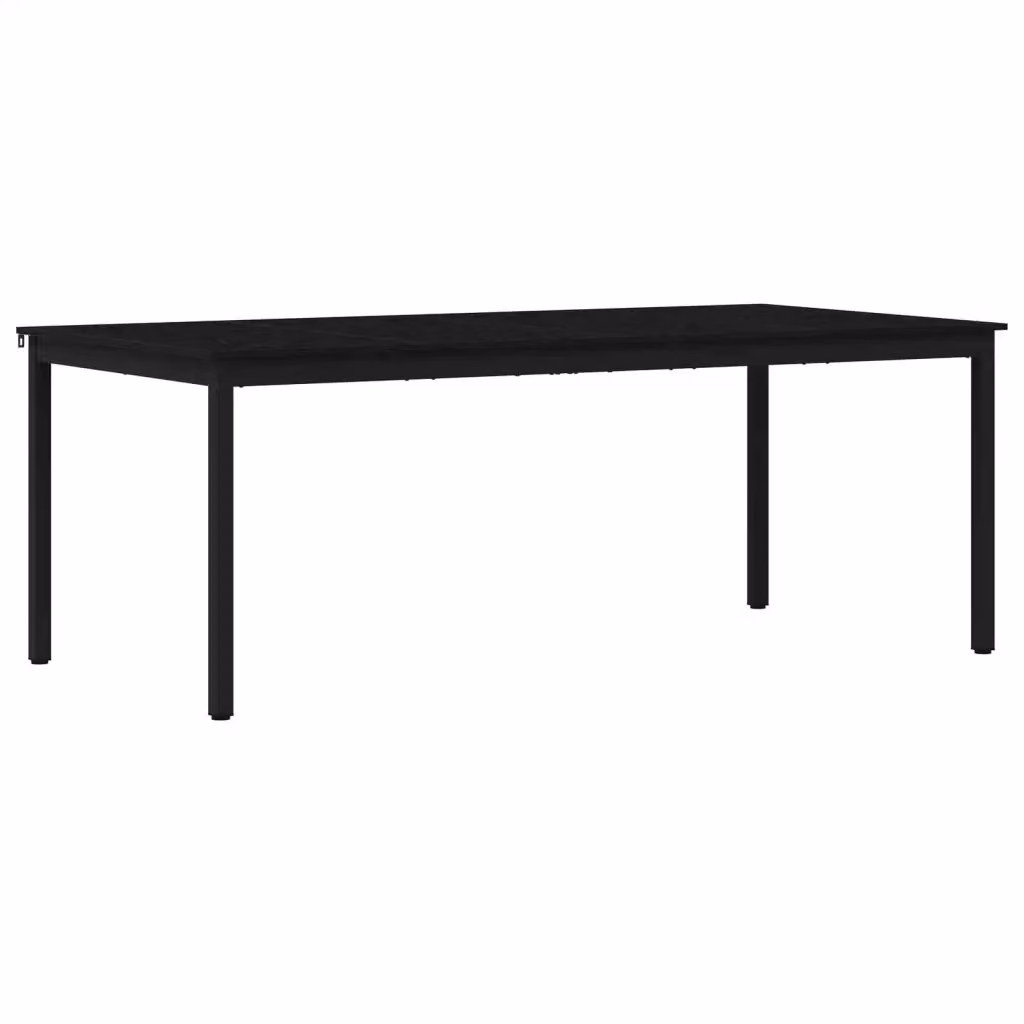 Tavolo da pranzo rettangolare moderno vidaXL in legno ingegnerizzato e metallo nero opaco L: 200 cm, P: 100 cm, H: 75 cm – 2