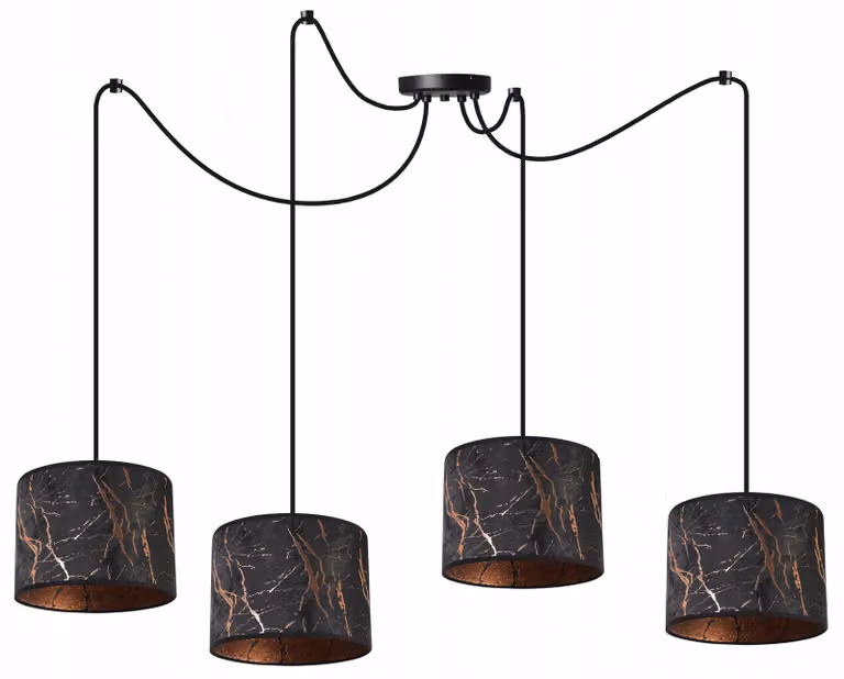 Lampada a sospensione Spider in rame – Lampada a sospensione moderna con paralume Lampada da soffitto di design