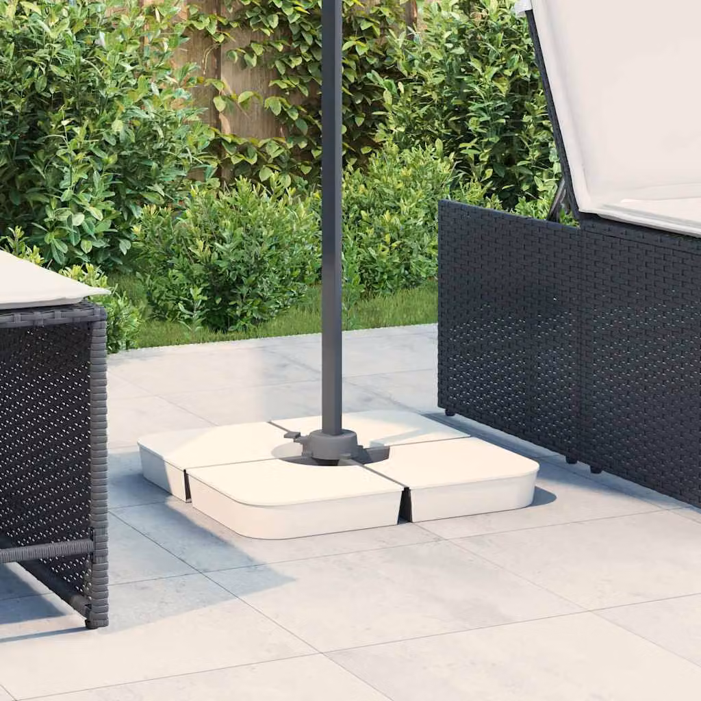 vidaXL Set Base per Ombrellone 4 pz con Supporto a Croce 100 kg PP